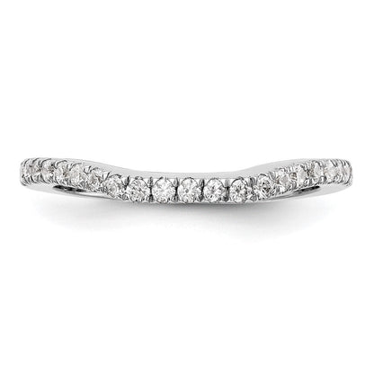 14K Weißgold Ehering mit natürlichen Diamanten
