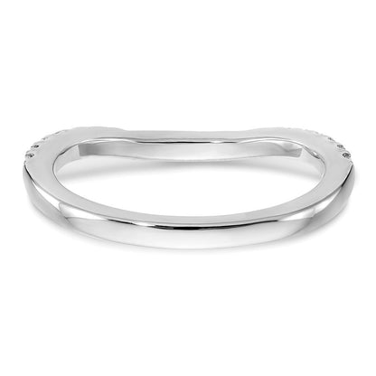 14K Weißgold Ehering mit natürlichen Diamanten