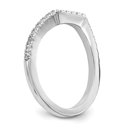14K Weißgold Ehering mit natürlichen Diamanten