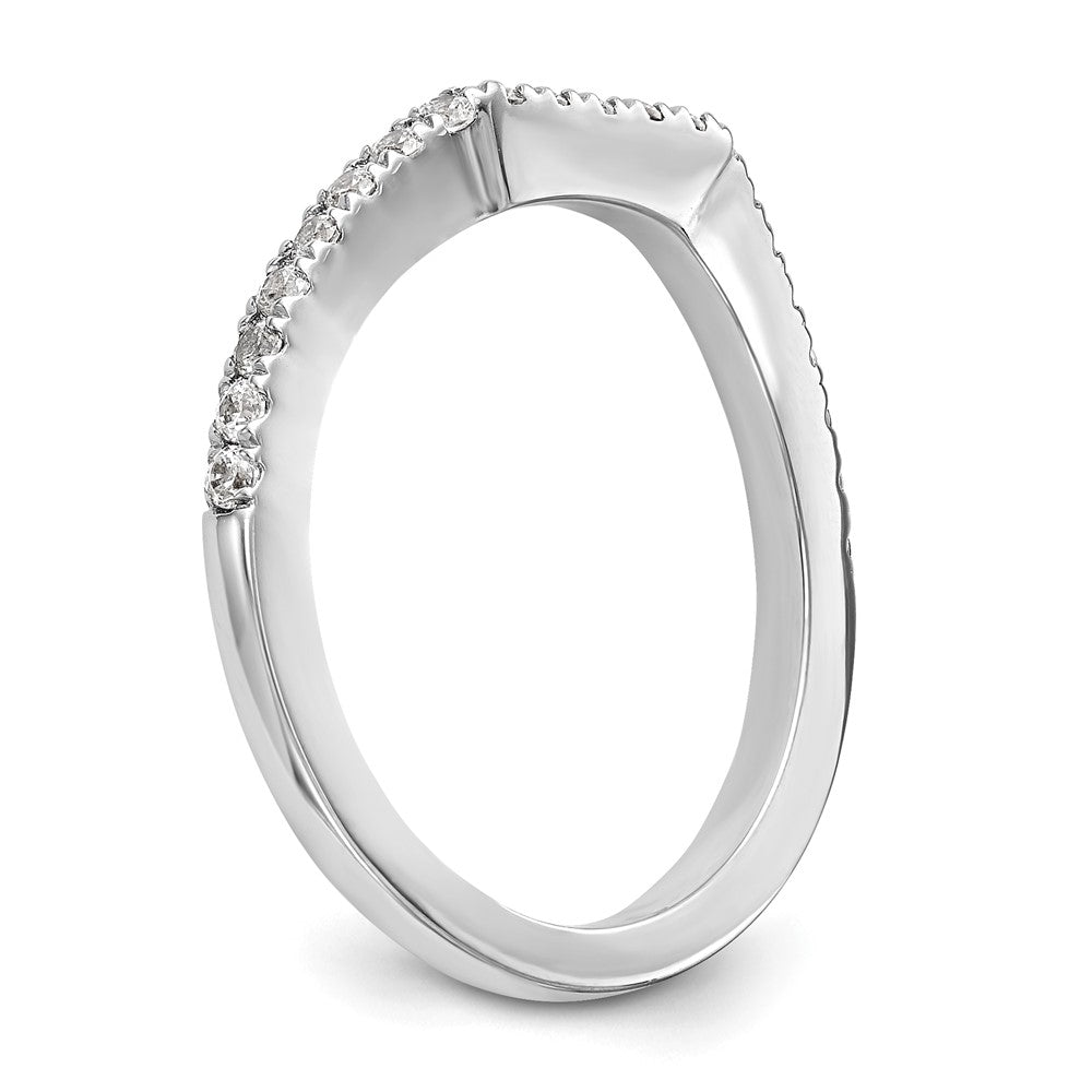 14K Weißgold Ehering mit natürlichen Diamanten