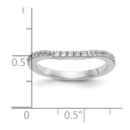 14K Weißgold Ehering mit natürlichen Diamanten