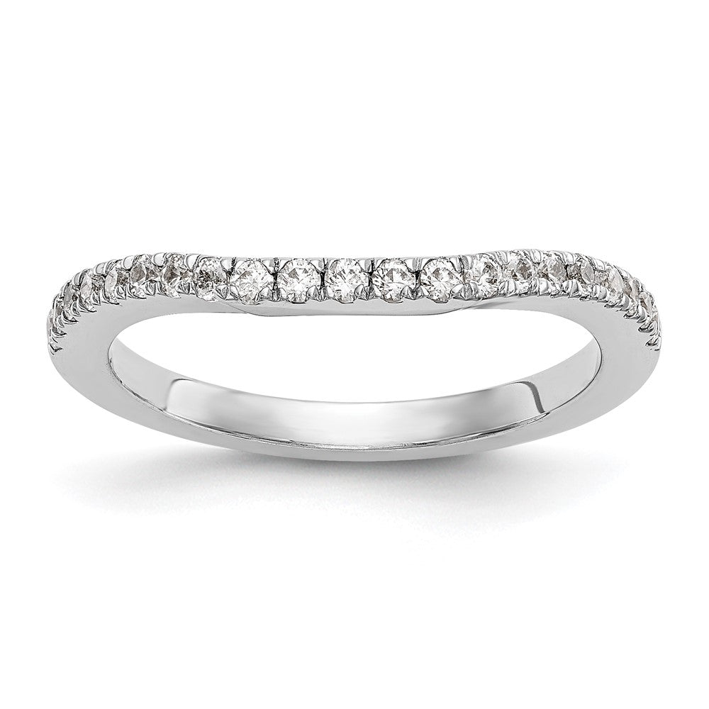 14K Weißgold Ehering mit natürlichen Diamanten