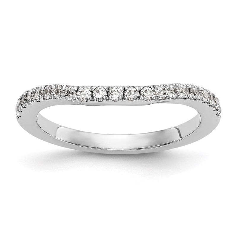 14K Weißgold Ehering mit natürlichen Diamanten