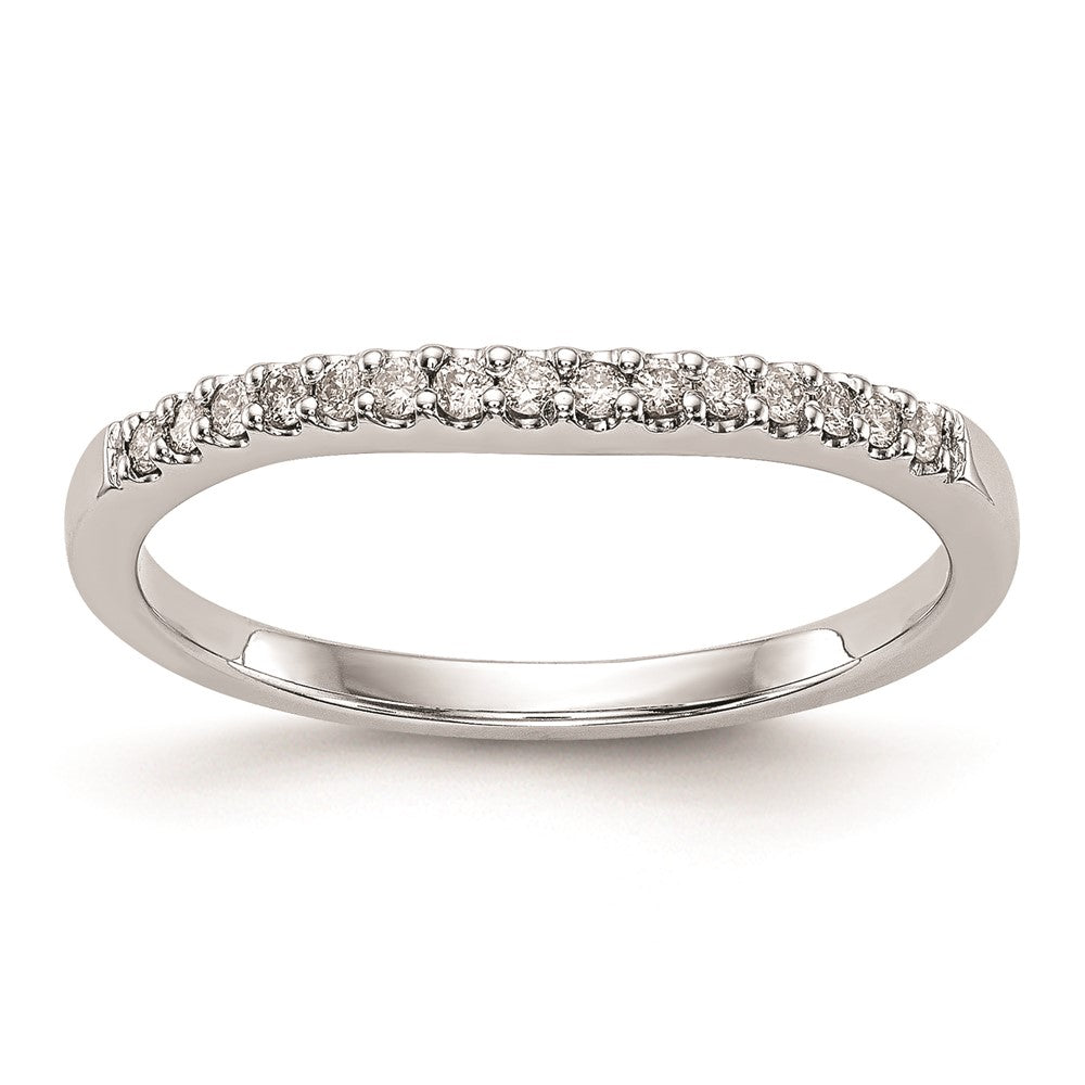 Ehering aus 14K Weißgold mit natürlichen Diamanten