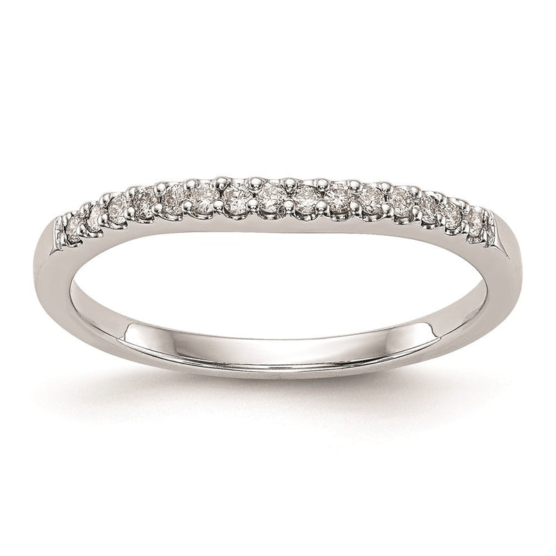 Ehering aus 14K Weißgold mit natürlichen Diamanten