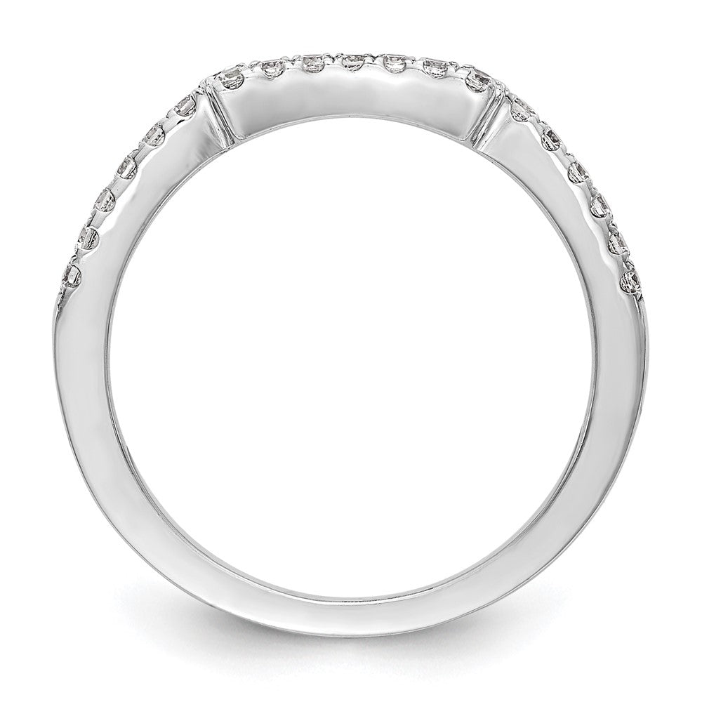 14K Weißgold Ehering mit natürlichen Diamanten