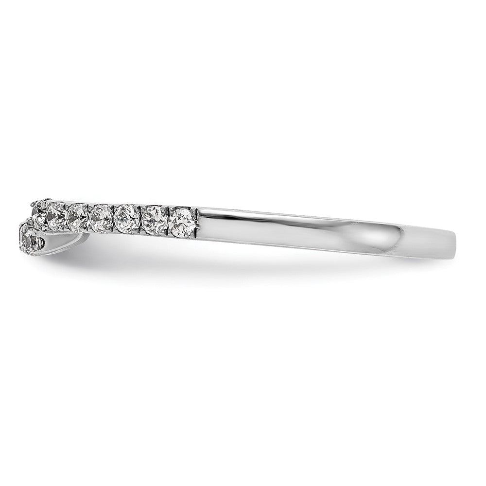 14K Weißgold Ehering mit natürlichen Diamanten