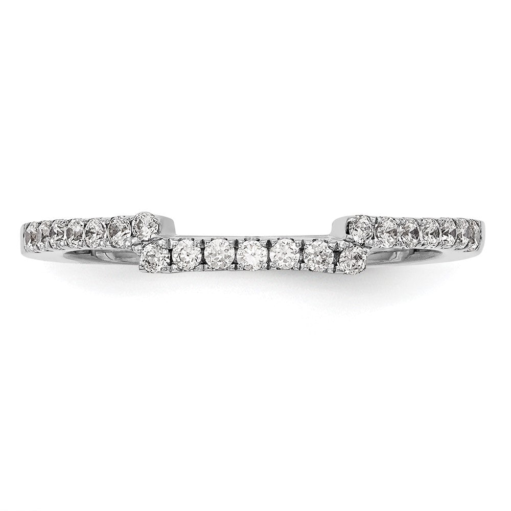 14K Weißgold Ehering mit natürlichen Diamanten
