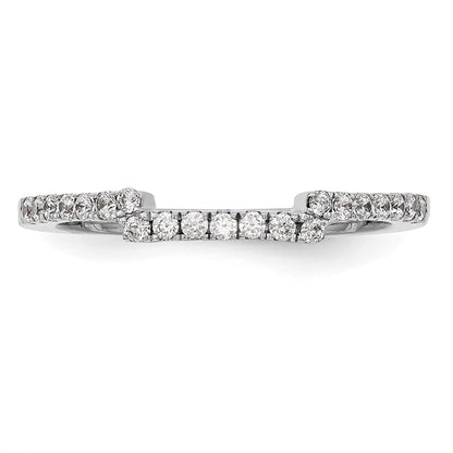 14K Weißgold Ehering mit natürlichen Diamanten