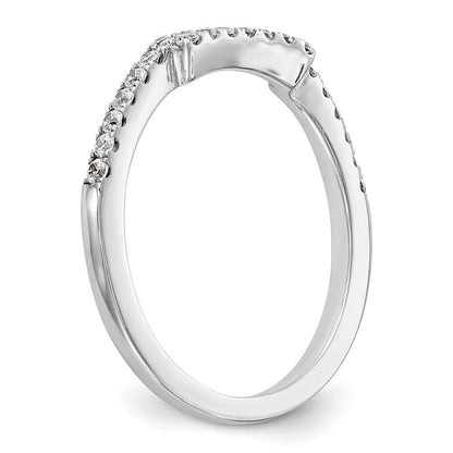 14K Weißgold Ehering mit natürlichen Diamanten