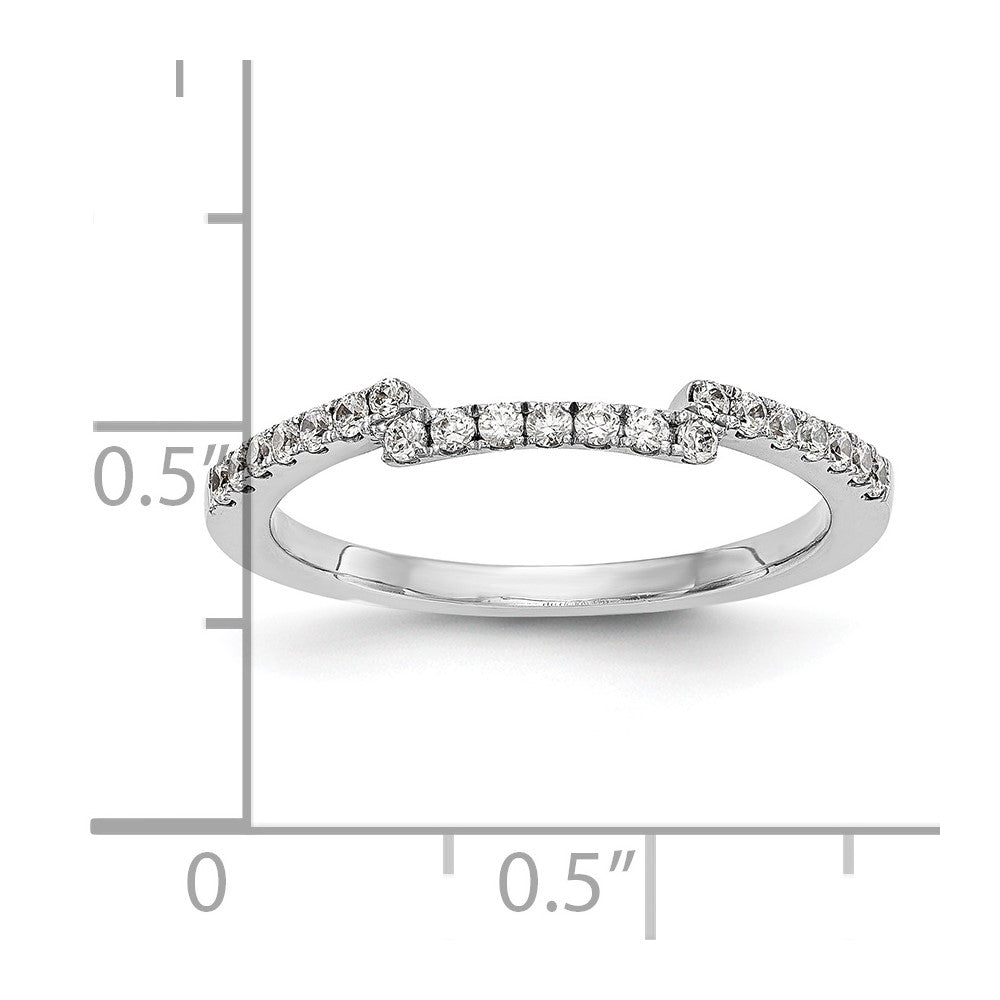 14K Weißgold Ehering mit natürlichen Diamanten