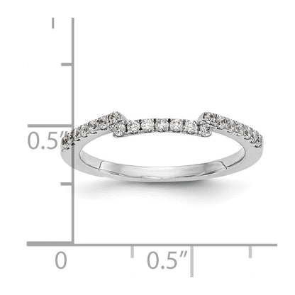 14K Weißgold Ehering mit natürlichen Diamanten