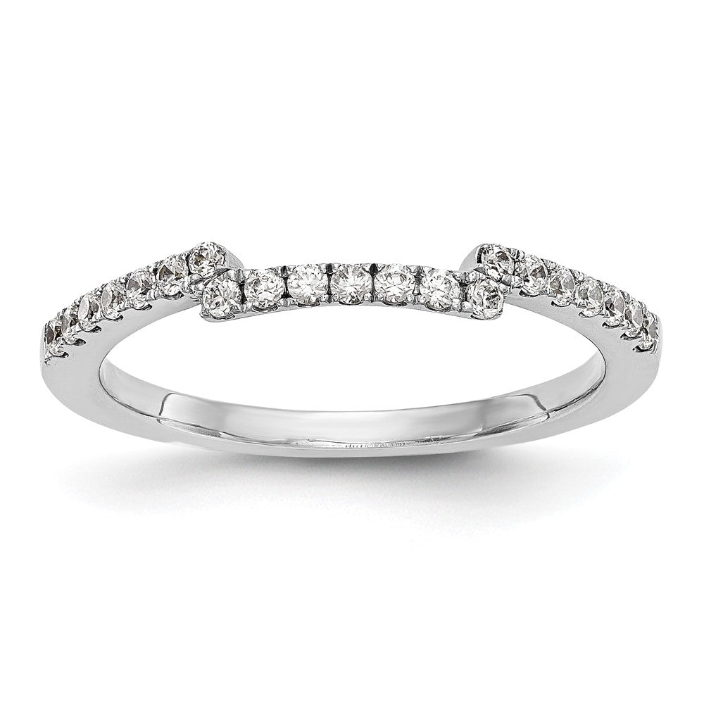 14K Weißgold Ehering mit natürlichen Diamanten