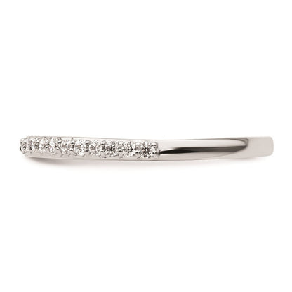 14K Weißgold Ehering mit natürlichen Diamanten
