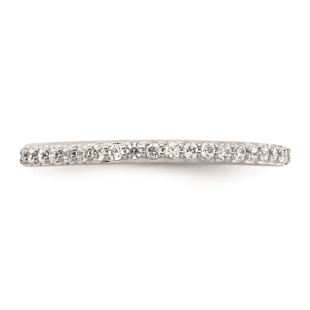 14K Weißgold Ehering mit natürlichen Diamanten