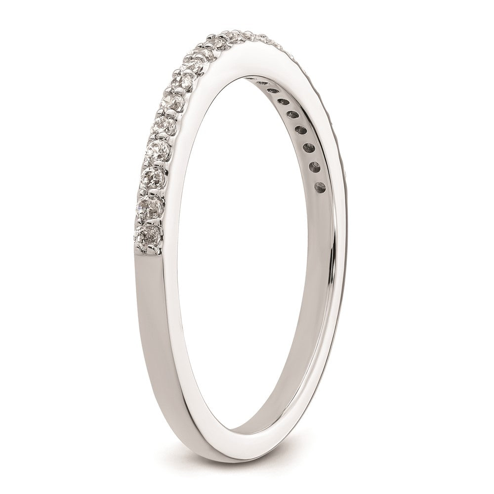 14K Weißgold Ehering mit natürlichen Diamanten