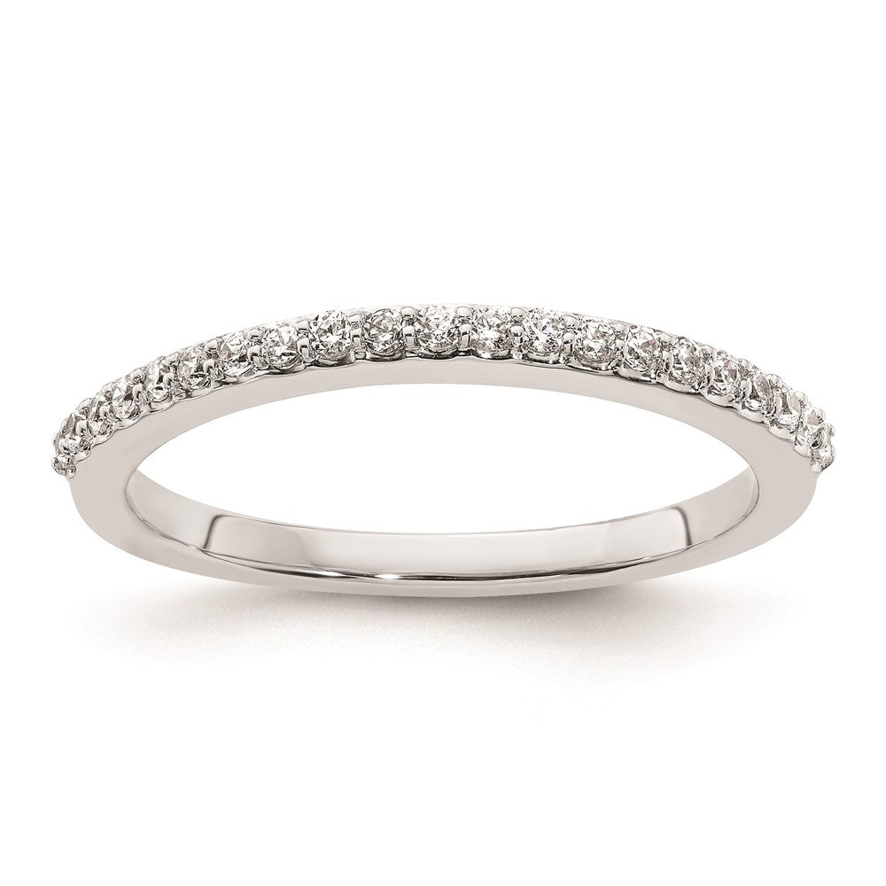 14K Weißgold Ehering mit natürlichen Diamanten