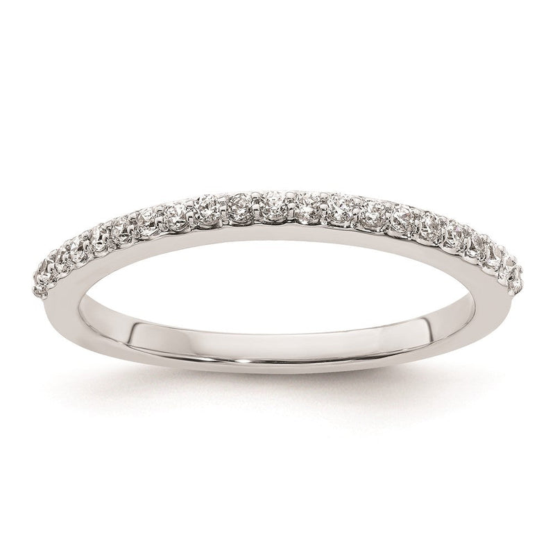 14K Weißgold Ehering mit natürlichen Diamanten