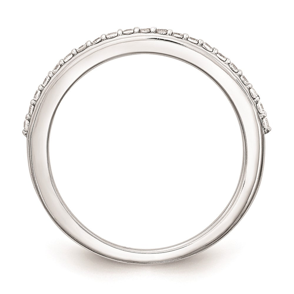 14K Weißgold Ehering mit natürlichen Diamanten