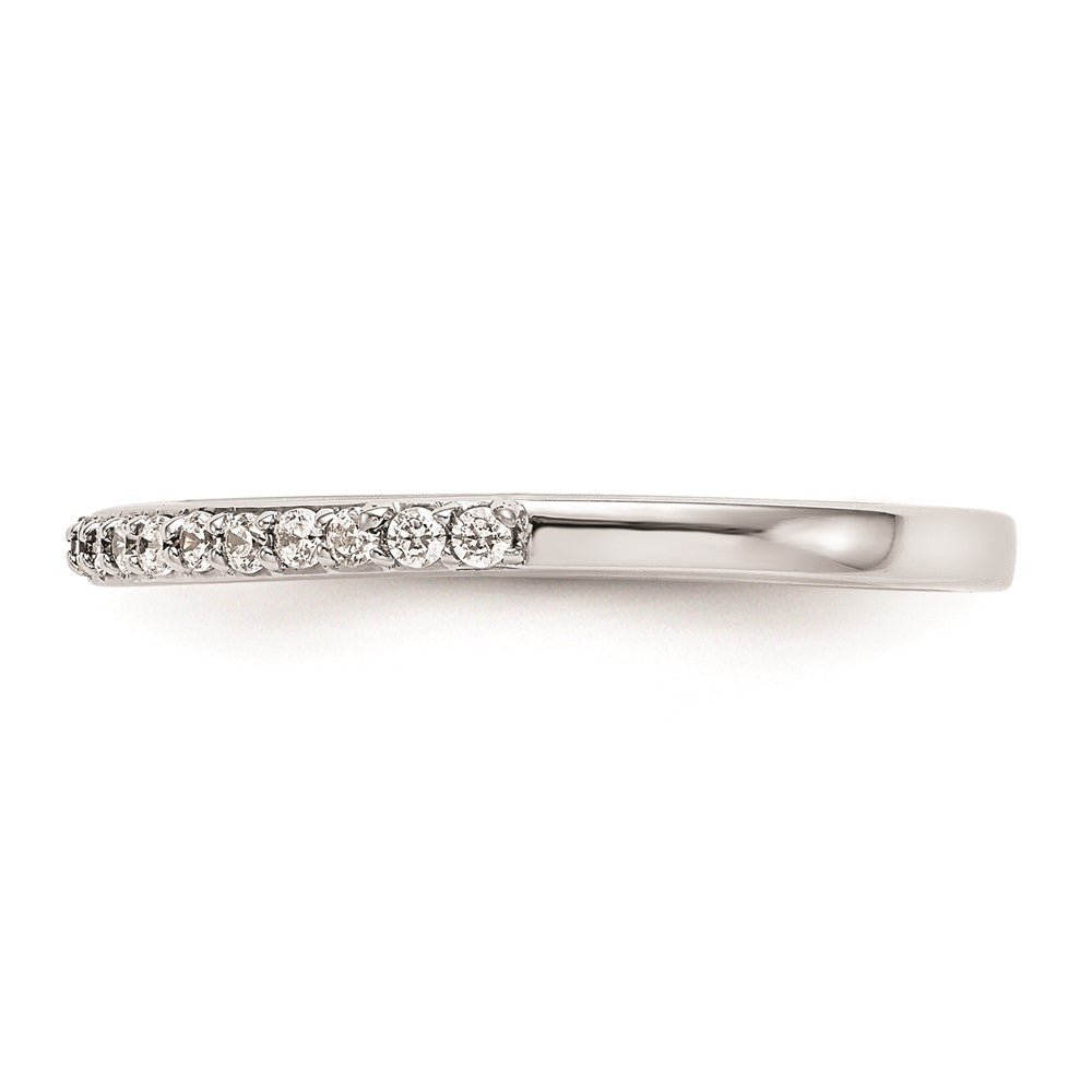 14K Weißgold Ehering mit natürlichen Diamanten