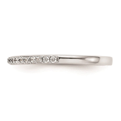 14K Weißgold Ehering mit natürlichen Diamanten