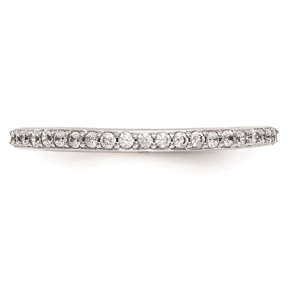 14K Weißgold Ehering mit natürlichen Diamanten