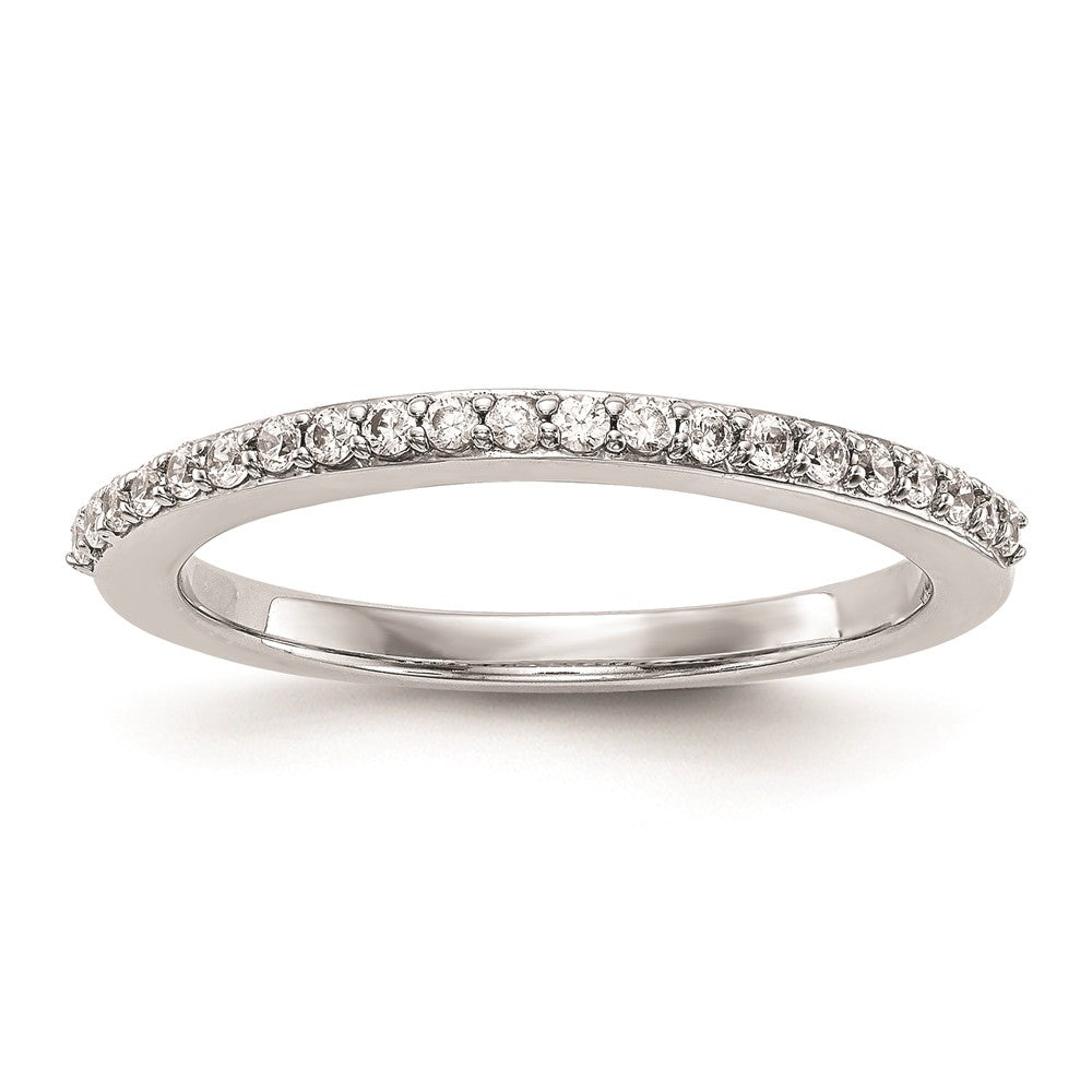14K Weißgold Ehering mit natürlichen Diamanten