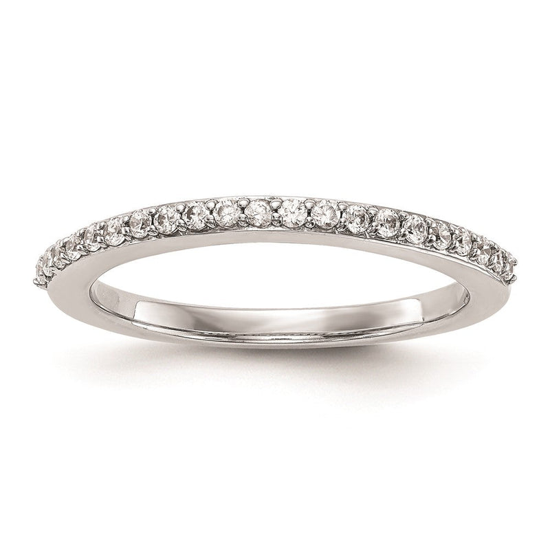 14K Weißgold Ehering mit natürlichen Diamanten