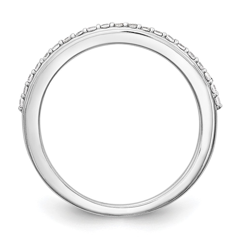 14K Weißgold Ehering mit natürlichen Diamanten, 0,285 ct Gesamtgewicht