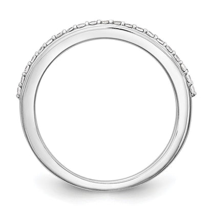 14K Weißgold Ehering mit natürlichen Diamanten, 0,285 ct Gesamtgewicht