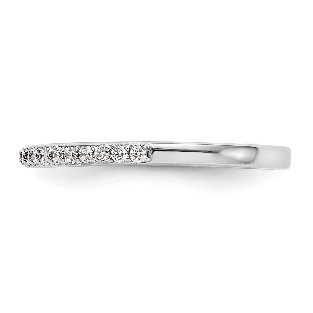 14K Weißgold Ehering mit natürlichen Diamanten, 0,285 ct Gesamtgewicht