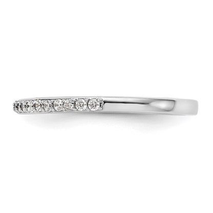 14K Weißgold Ehering mit natürlichen Diamanten, 0,285 ct Gesamtgewicht