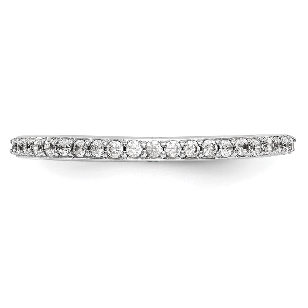 14K Weißgold Ehering mit natürlichen Diamanten, 0,285 ct Gesamtgewicht