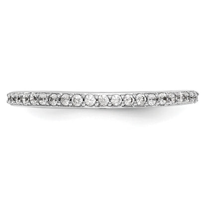 14K Weißgold Ehering mit natürlichen Diamanten, 0,285 ct Gesamtgewicht