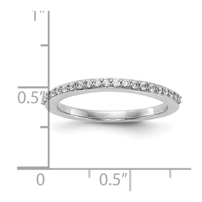 14K Weißgold Ehering mit natürlichen Diamanten, 0,285 ct Gesamtgewicht