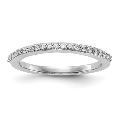 14K Weißgold Ehering mit natürlichen Diamanten, 0,285 ct Gesamtgewicht