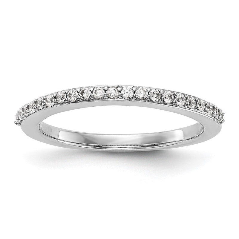 14K Weißgold Ehering mit natürlichen Diamanten, 0,285 ct Gesamtgewicht