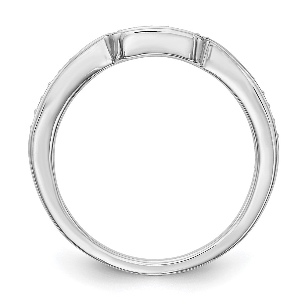 14K Weißgold Ehering mit natürlichen Diamanten