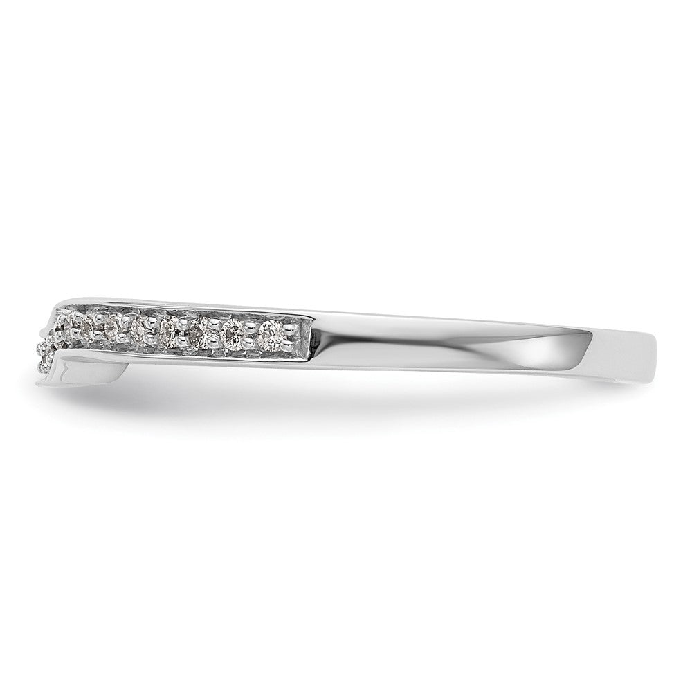14K Weißgold Ehering mit natürlichen Diamanten