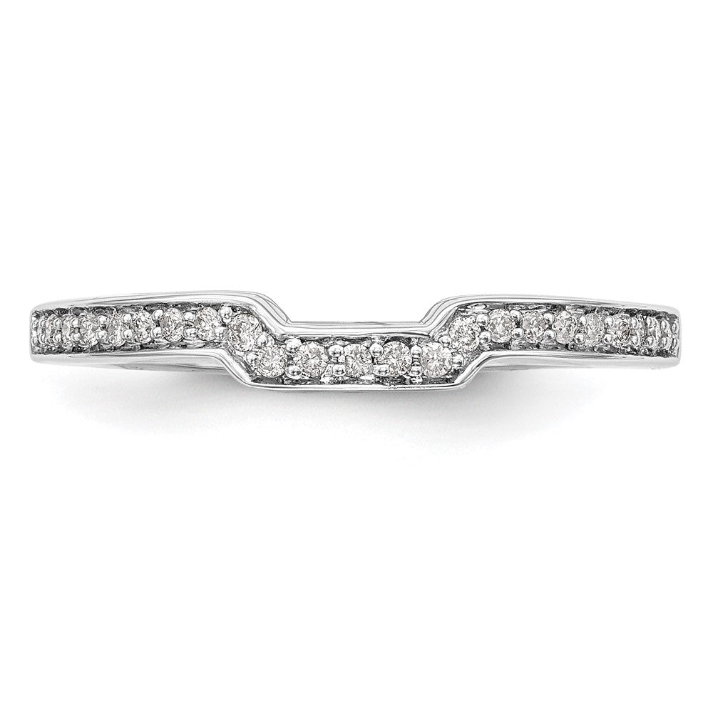14K Weißgold Ehering mit natürlichen Diamanten