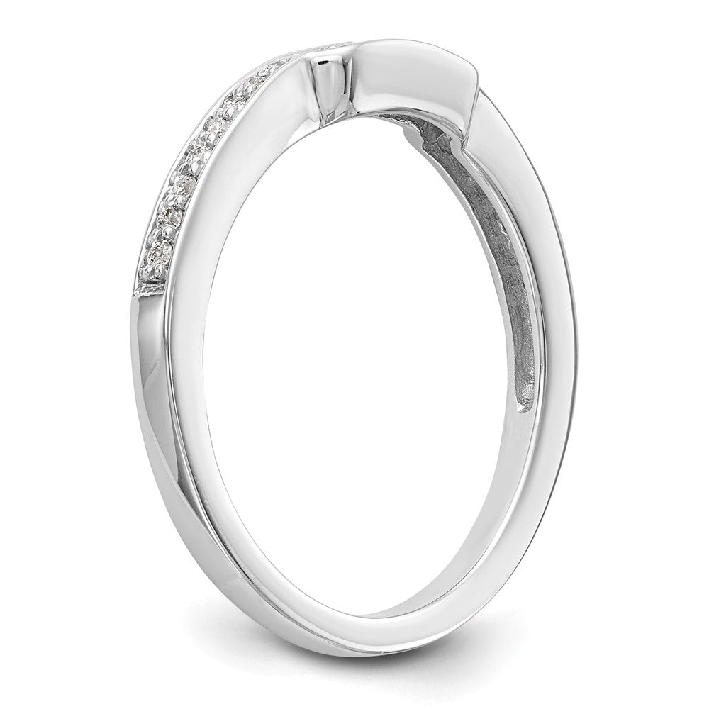 14K Weißgold Ehering mit natürlichen Diamanten