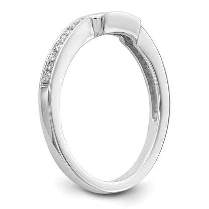 14K Weißgold Ehering mit natürlichen Diamanten