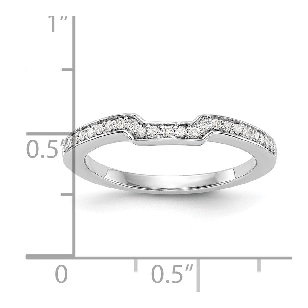 14K Weißgold Ehering mit natürlichen Diamanten