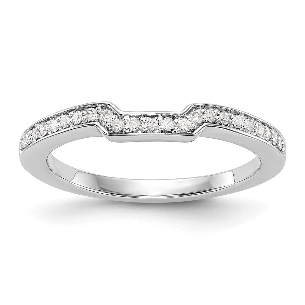 14K Weißgold Ehering mit natürlichen Diamanten