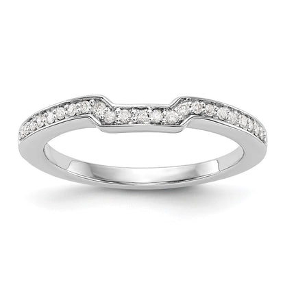 14K Weißgold Ehering mit natürlichen Diamanten