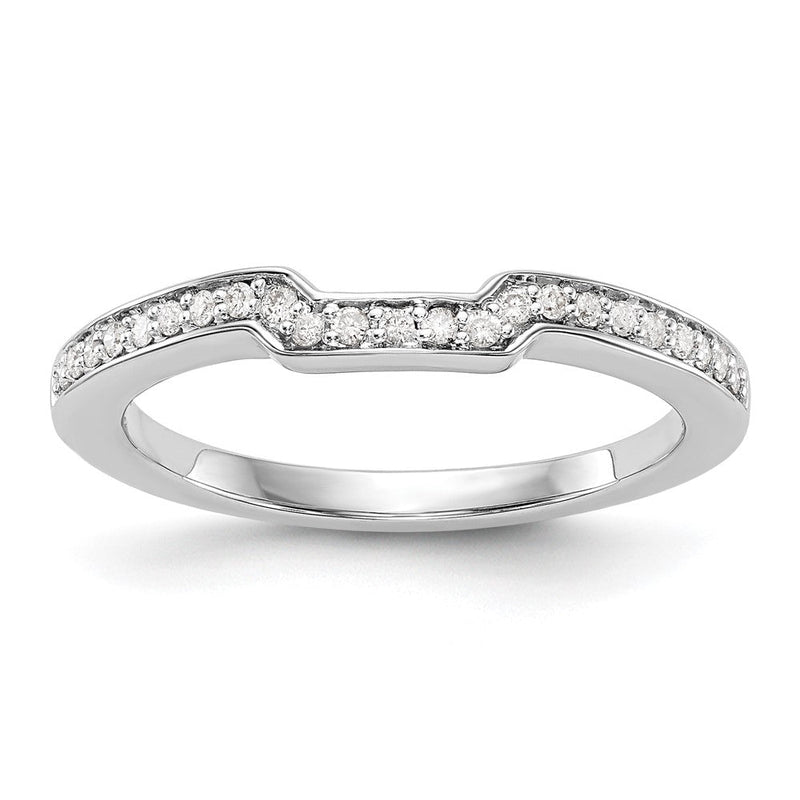 14K Weißgold Ehering mit natürlichen Diamanten