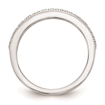 Trauring aus 14K Weißgold mit natürlichen Diamanten