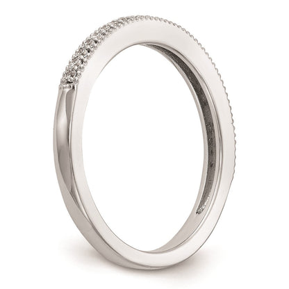 Trauring aus 14K Weißgold mit natürlichen Diamanten