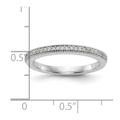 Trauring aus 14K Weißgold mit natürlichen Diamanten