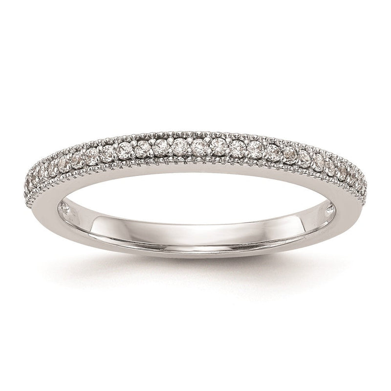 Ehering aus 14K Weißgold mit natürlichen Diamanten